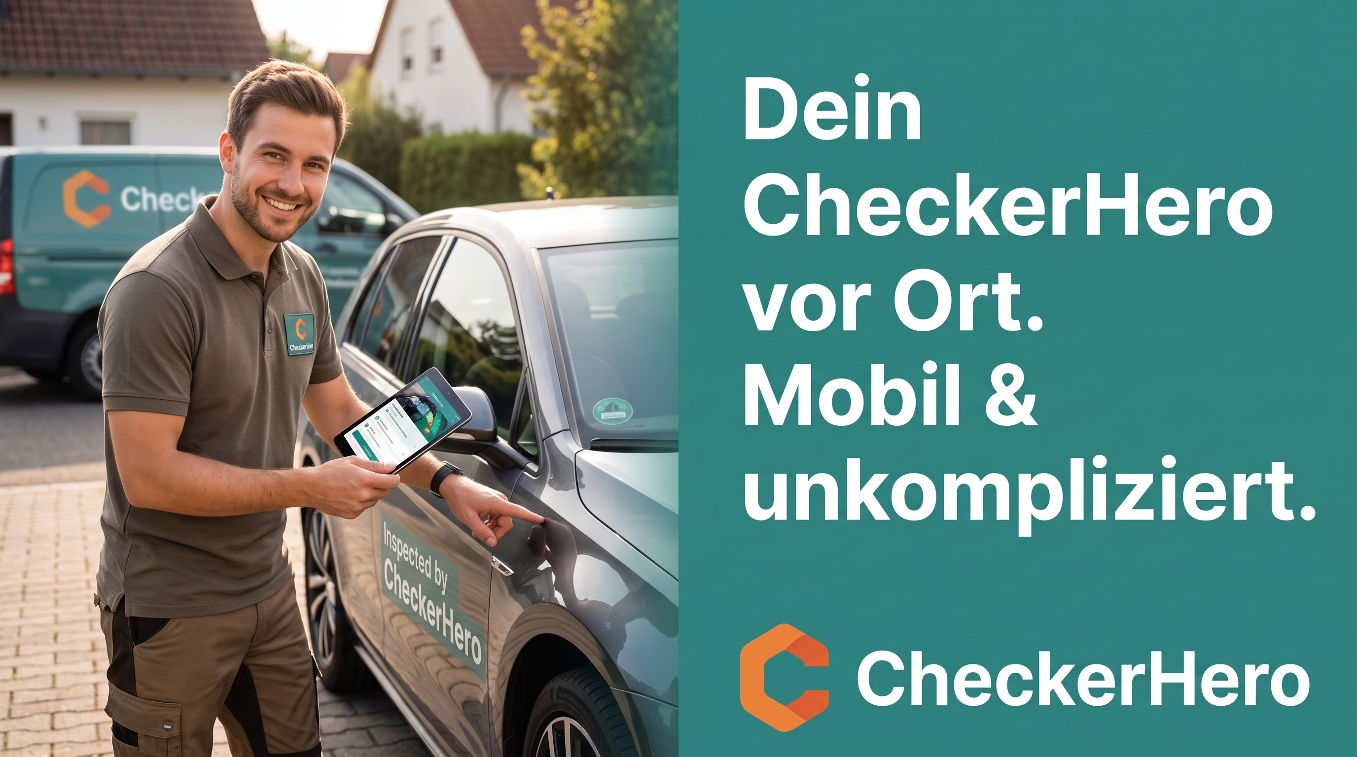 CheckerHero Checker prüft ein Fahrzeug vor Ort